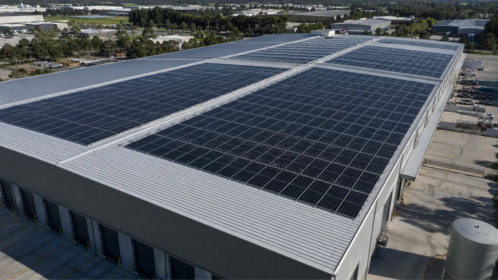 Klip Lok Roof after solar installation