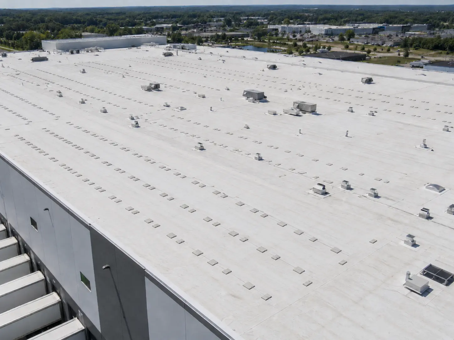 Membrane Roof before solar installation